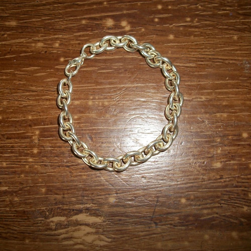 935 Sterling Silver Round Links Bracelet 7"